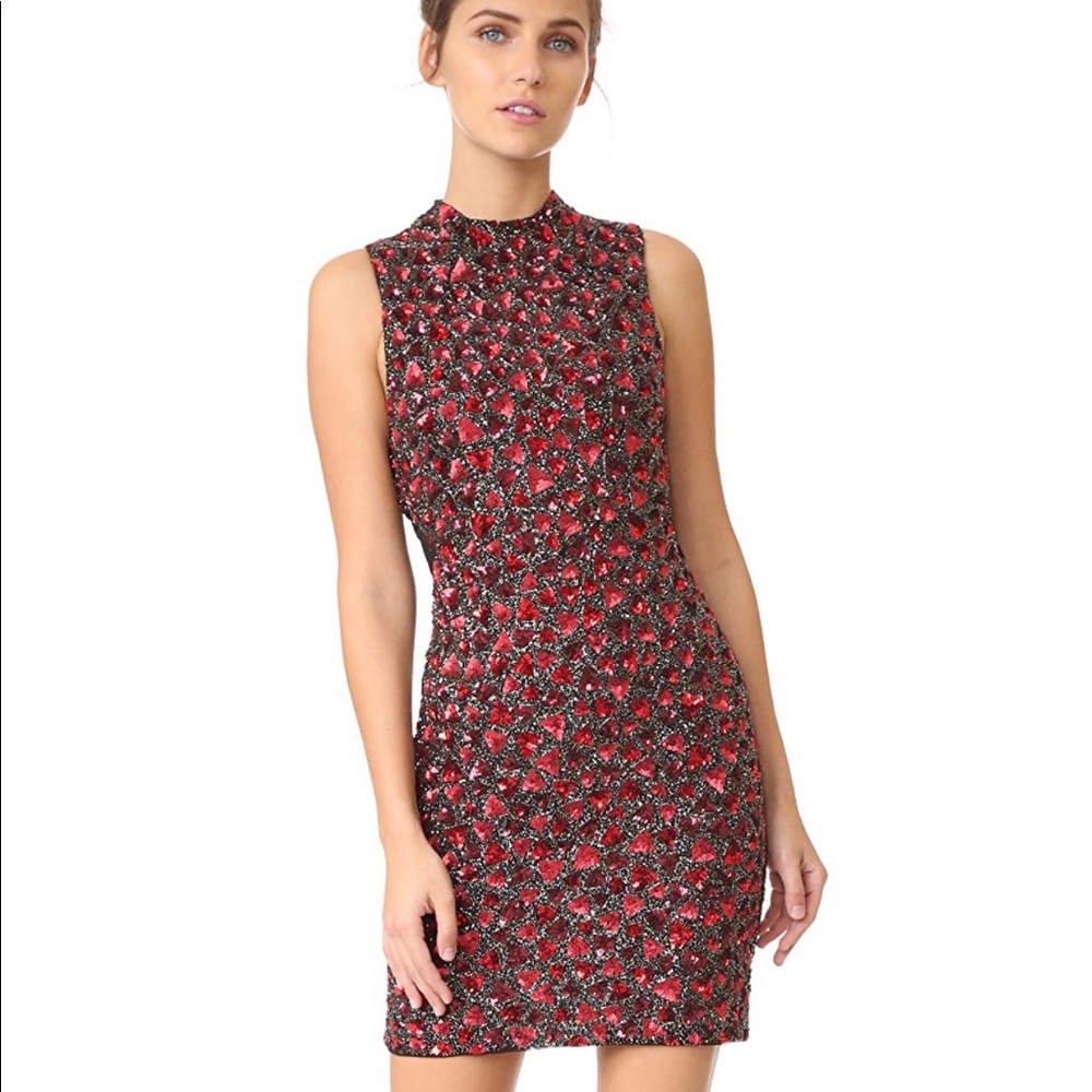 Alice + Olivia
Rosalee Embroidered Mock Neck Dress